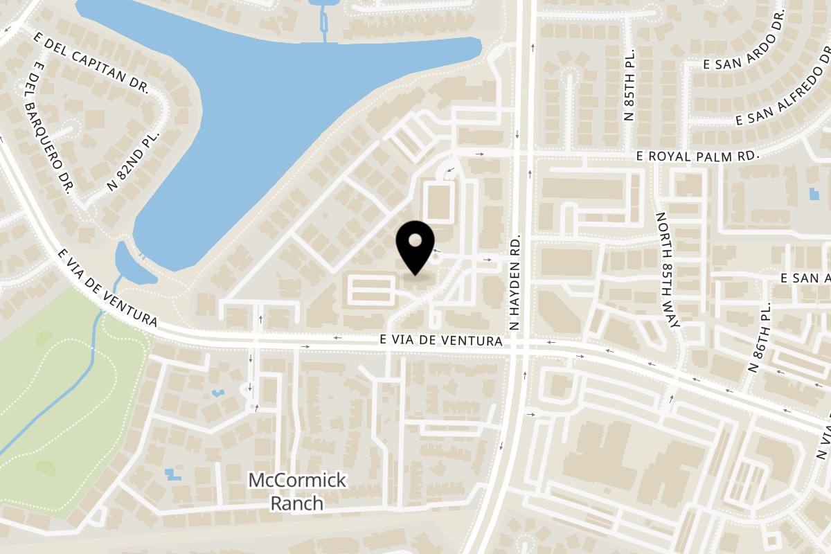 Map showing the location of Bombay House Scottsdale on 8140 Hayden Rd Ste h115 in Scottsdale